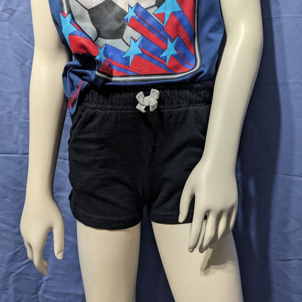 Black Girl's Shorts With White Bow